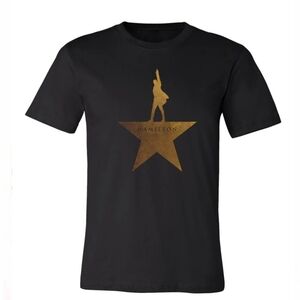 🎭🌟OFFICIAL BROADWAY HAMILTON GOLD STAR  LOGO  3X TEE-